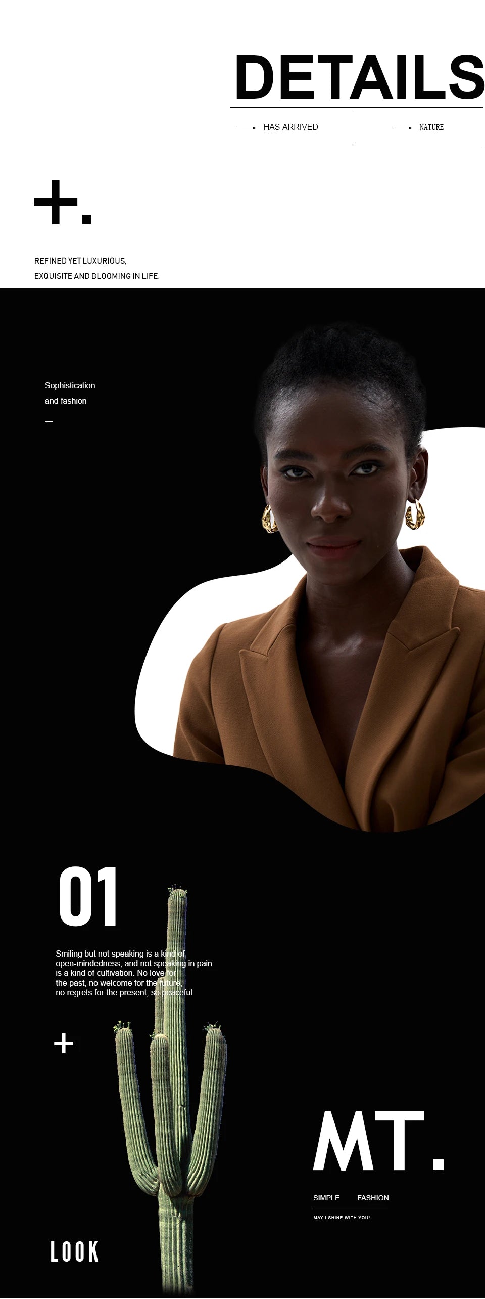 Geometric earrings in gold-plated 316L stainless steel.
