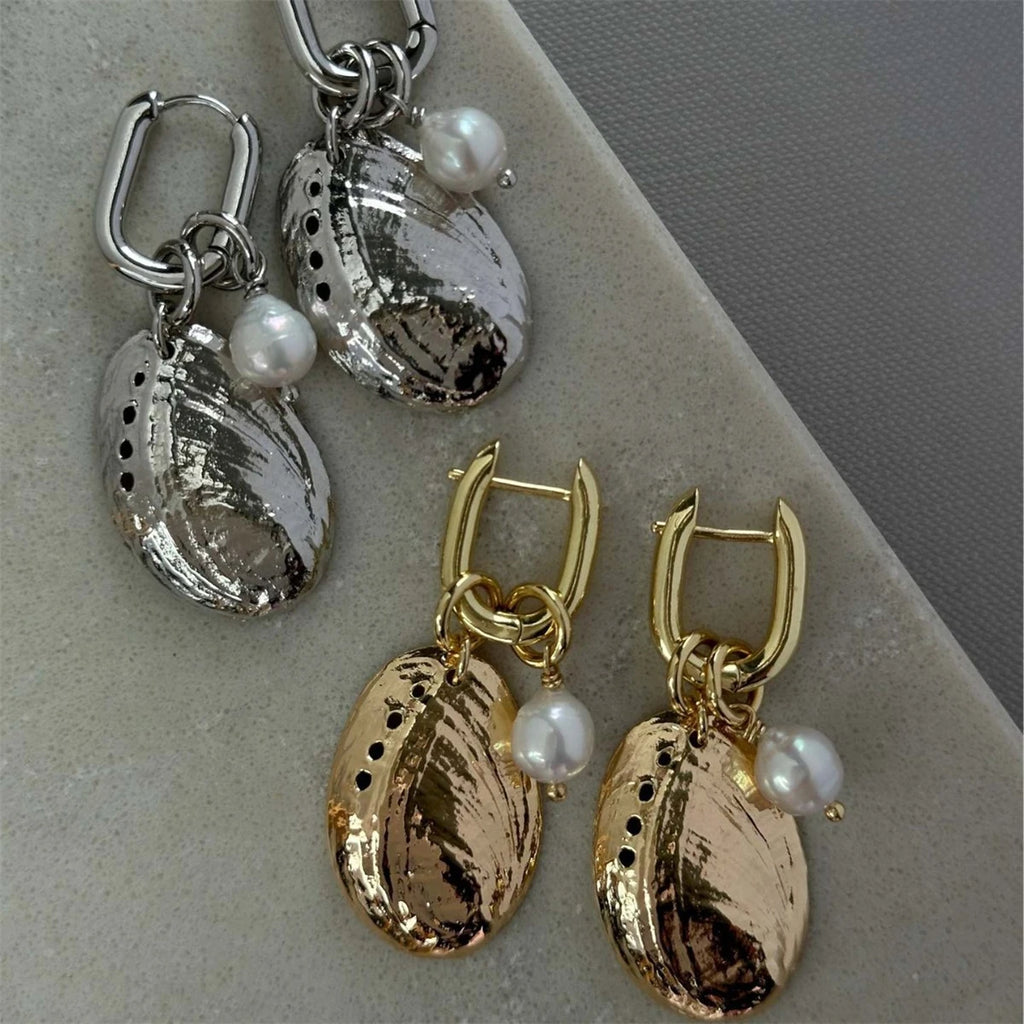Fashion New Product Summer Ocean Series Sea Star Seahorse Pearl Small Fish Earrings Earrings Gold Plated