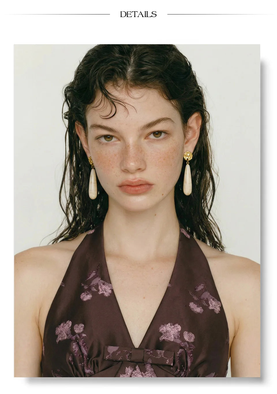Resin Earrings — Gold-Plated Stainless Steel with Resin · PS2310