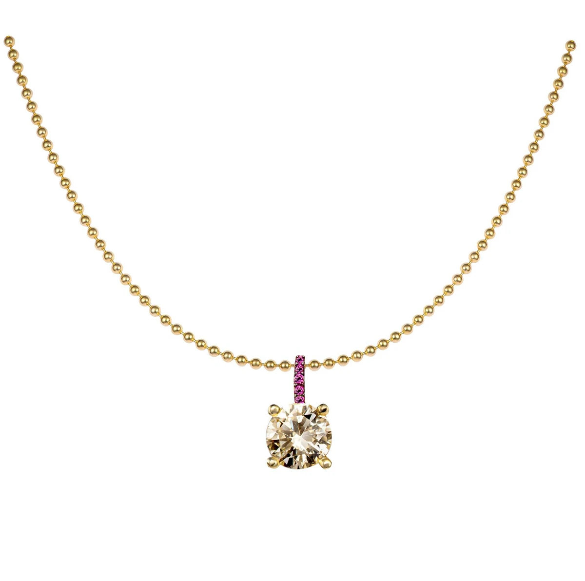 Zircon Necklace Grandmother Green Bead Chain Chocker Short Necklace Light Luxury Style Color Protection