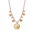 Stars, Radiance, Octagonal Stars, Moon, Colorful Beads, Necklace, Flowers, Purple, Diamonds, Dripping Oil