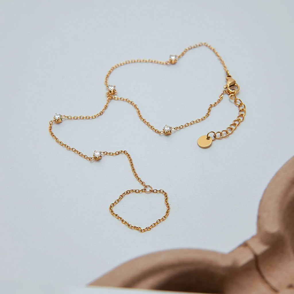 Butterfly Pearl Bracelet Stack — Stainless Steel · PS007