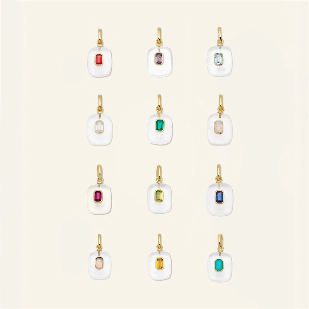 【DIY Pendant】Copper Birthstone Charm Pendant - PC008