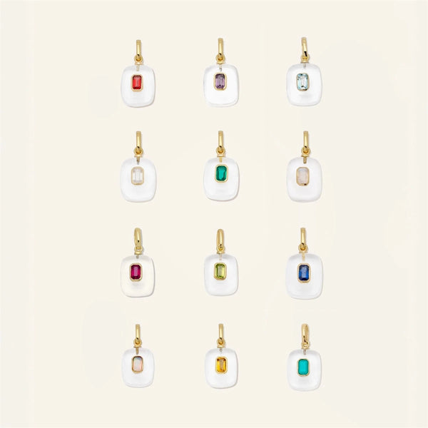 【DIY Pendant】Copper Birthstone Charm Pendant - PC008