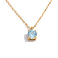Cubic zirconia flower geometric necklace in gold-plated stainless steel with cubic zirconia.