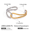 Two-Tone Chunky Bracelet Stack — Stainless Steel · PS041