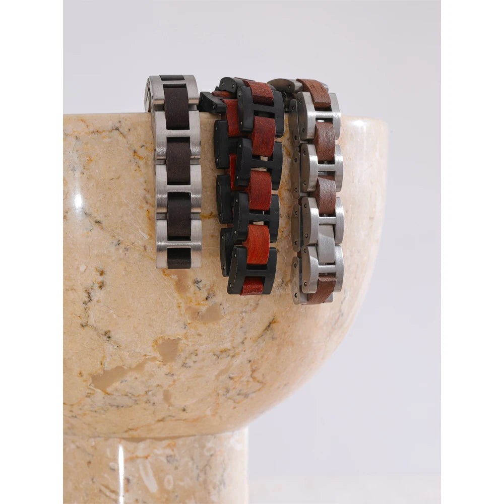 Vintage Geometric Chain Bracelet — Gold-Plated Stainless Steel · PS2204