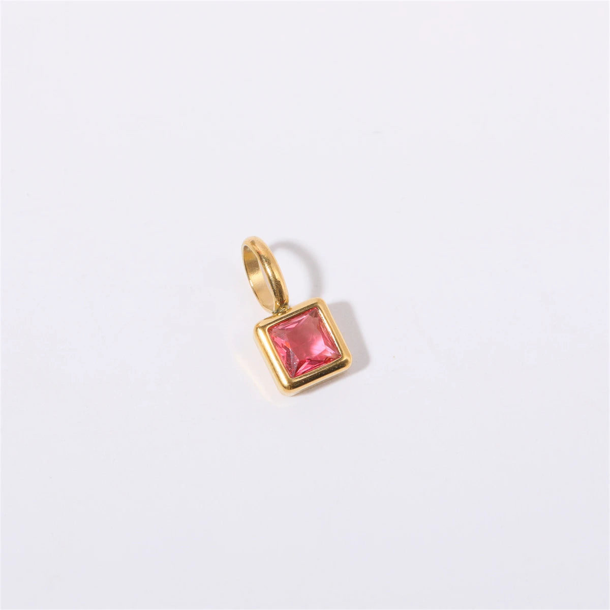 【DIY Pendant】Stainless Steel Birthstone Charm Pendant - PS009