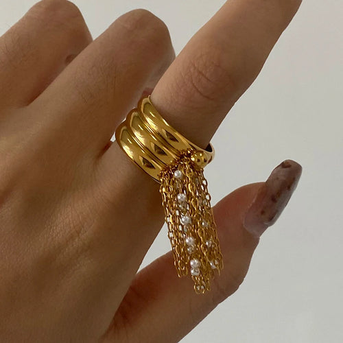 Chain Tassel Hand Jewelry — Stainless Steel · PS259