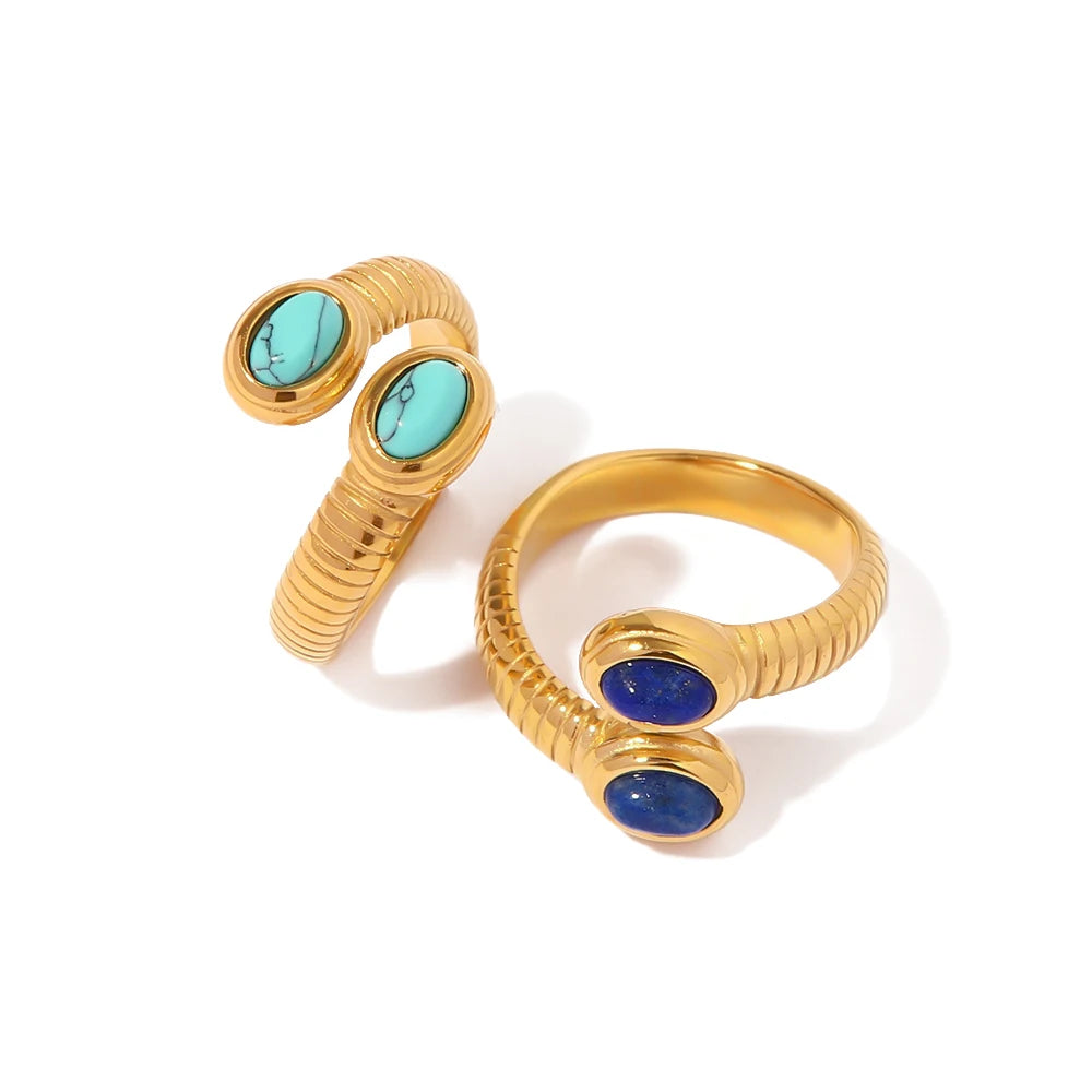 Snake Open Ring — Stainless Steel · PS345