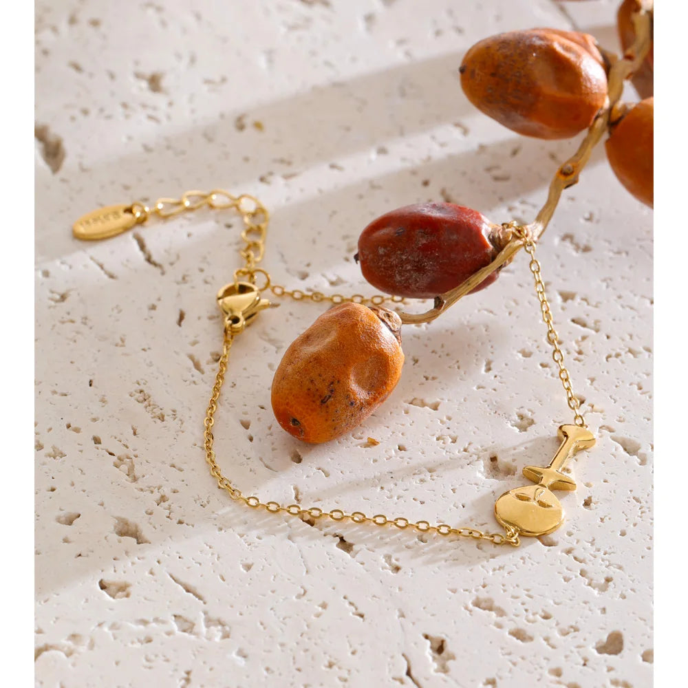 Geometric Bracelet — Gold-Plated Stainless Steel · PS1245