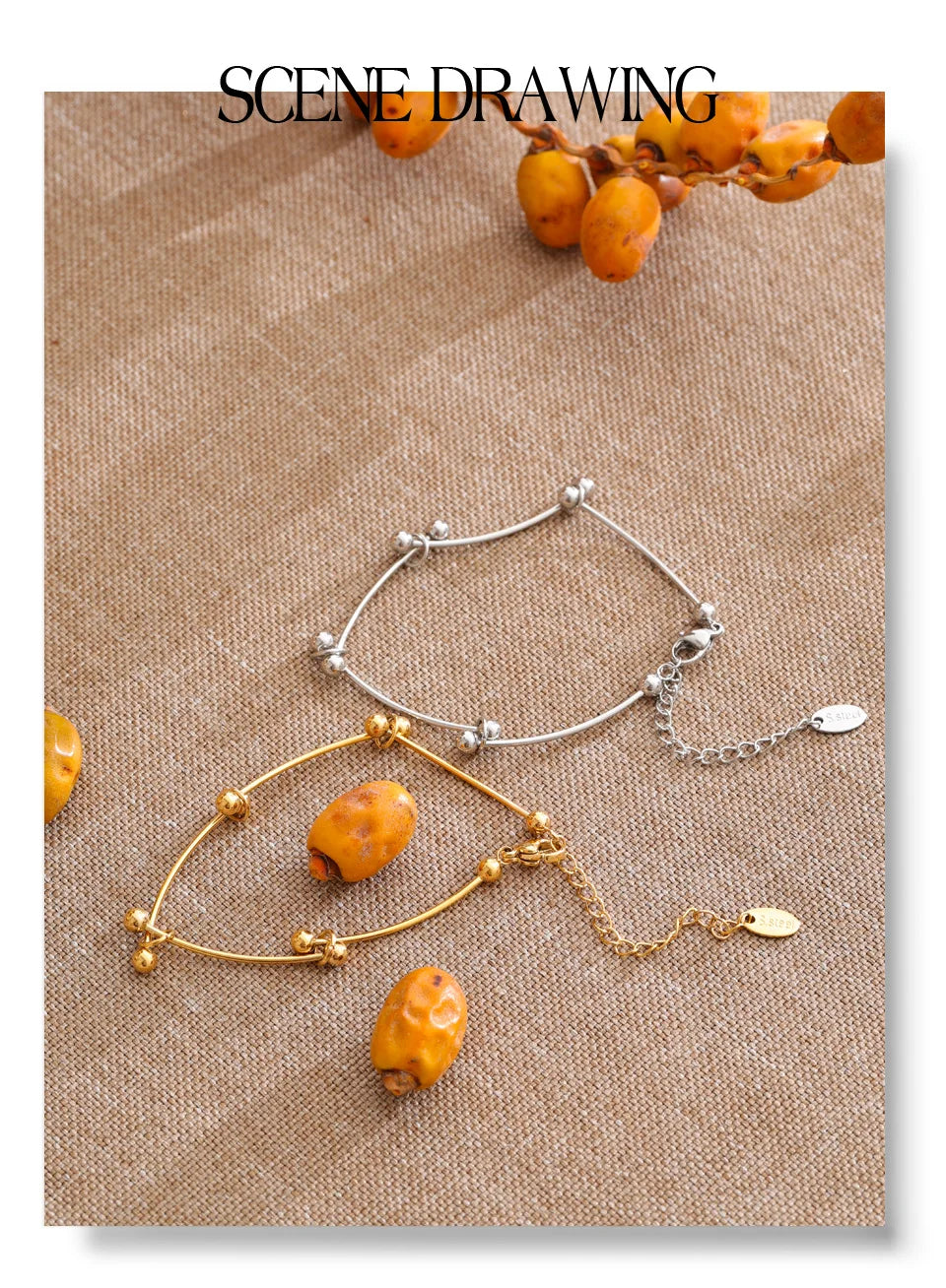 Minimalist Geometric Chain Bracelet — Gold-Plated Stainless Steel · PS1033