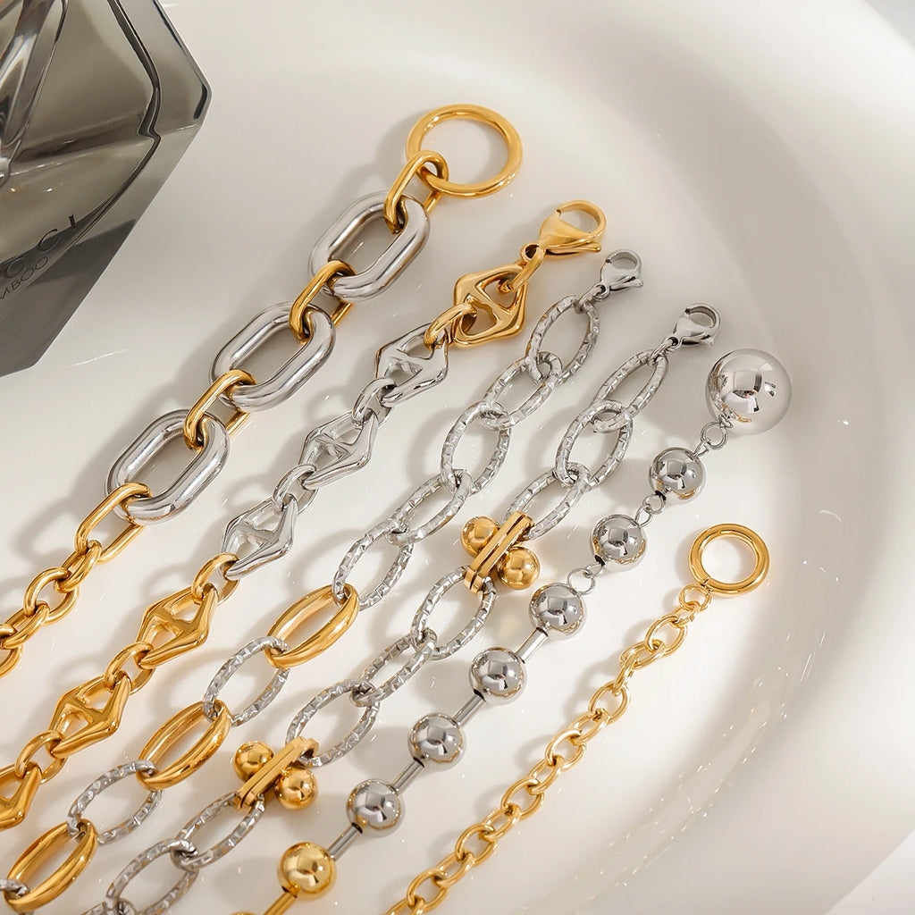 Twisted Chain Bracelet — Stainless Steel · PS352