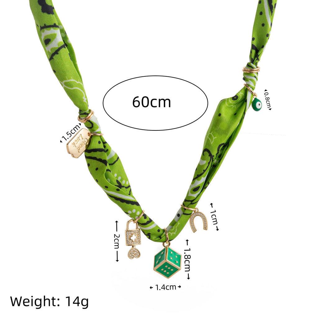 Dopamine leopard print velvet rope chain with pendant starfish, small fish, shell, sun, fashionable design necklace for women