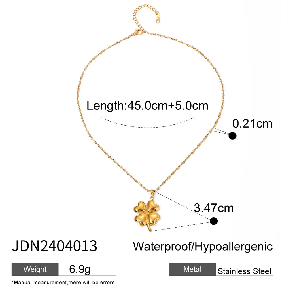 Lucky Flower Necklace — Stainless Steel · PS324
