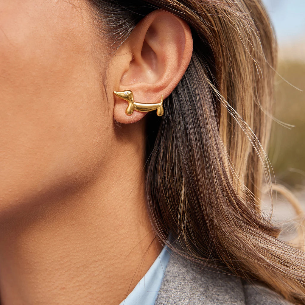 Knot Bar Stud Earrings — Stainless Steel · PS071