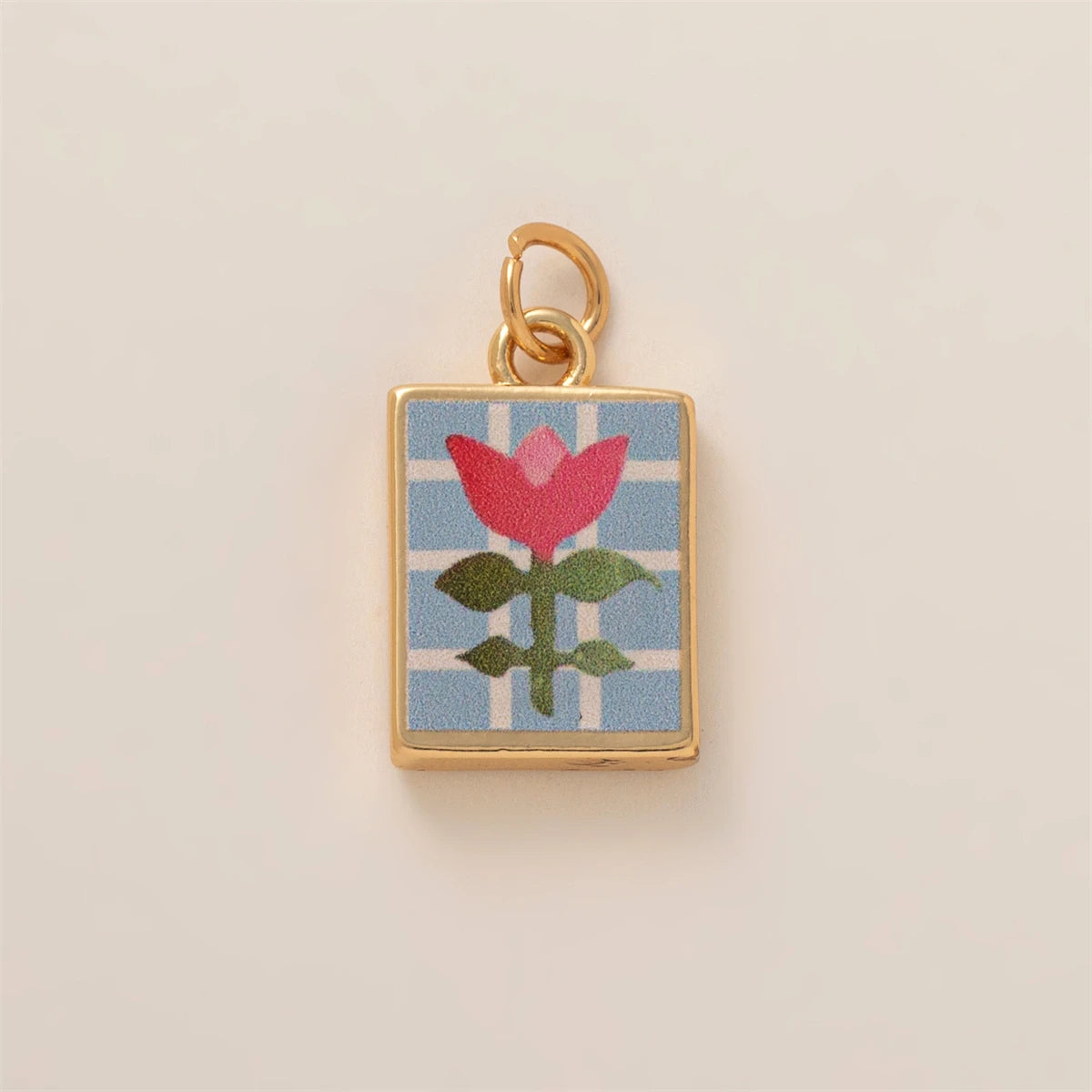 【DIY Pendant】Copper Floral Charm Pendant - PC006