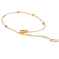 Cubic Zirconia Geometric Chain Bracelet — Gold-Plated Stainless Steel with Cubic Zirconia · PS1039