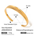 Wavy Crystal Cuff Bracelet — Stainless Steel · PS048