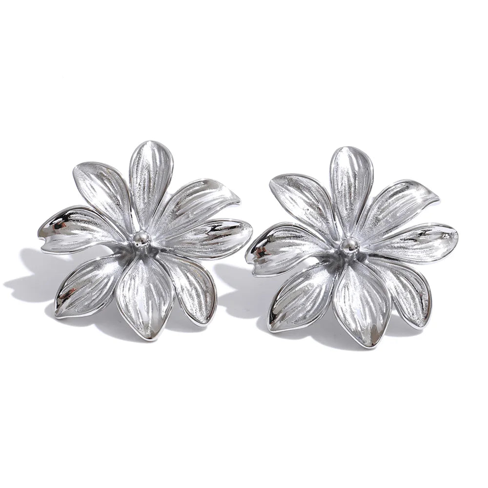 Flower Earrings — Gold-Plated Stainless Steel · PS2133
