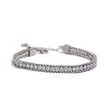 Cubic Zirconia Geometric Chain Bracelet — Gold-Plated Stainless Steel with Cubic Zirconia · PS1872