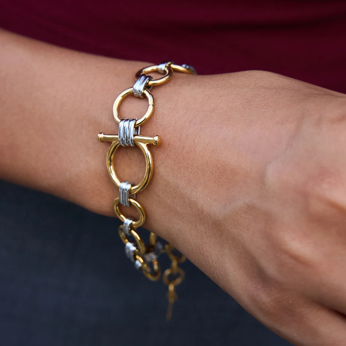 Equestrian Smooth Bracelet — Stainless Steel · PS302