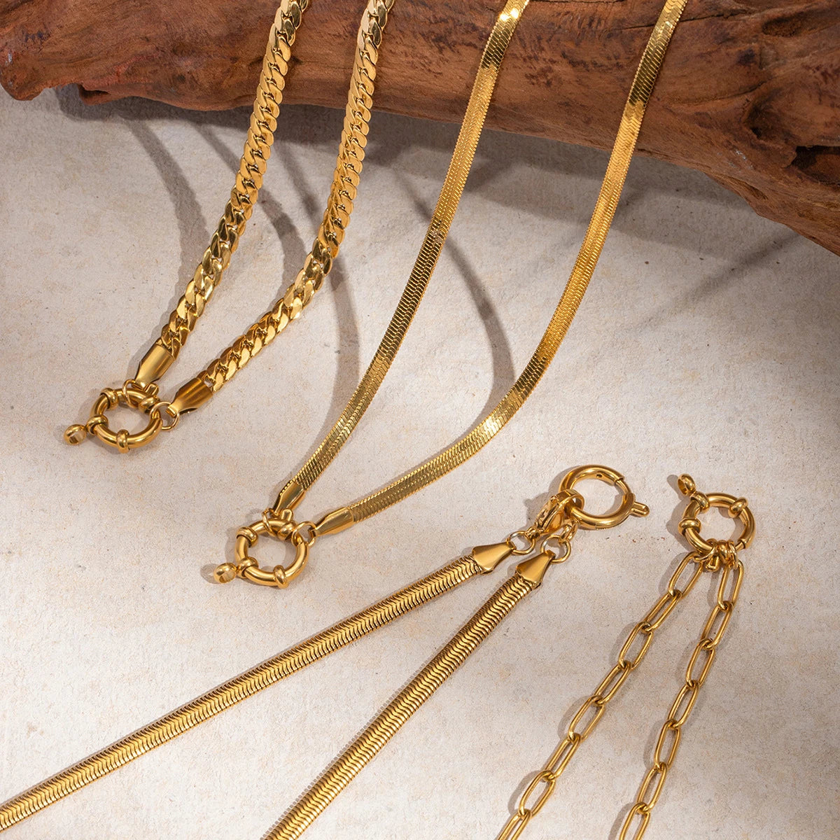 【DIY Chain】 handmade accessory chain titanium steel furnace vacuum electroplating gold plating color preservation