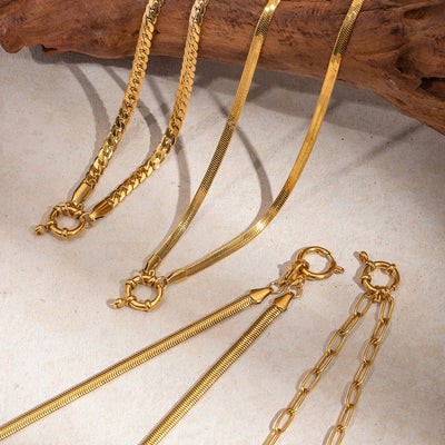 【DIY Chain】 handmade accessory chain titanium steel furnace vacuum electroplating gold plating color preservation