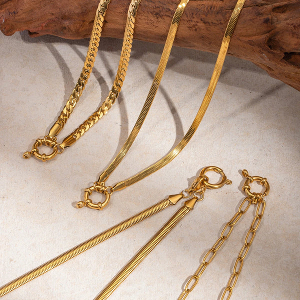 【DIY Chain】 handmade accessory chain titanium steel furnace vacuum electroplating gold plating color preservation