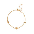 Valentine's Day fashionable heart-shaped high-end zircon-encrusted gold-plated adjustable bracelet