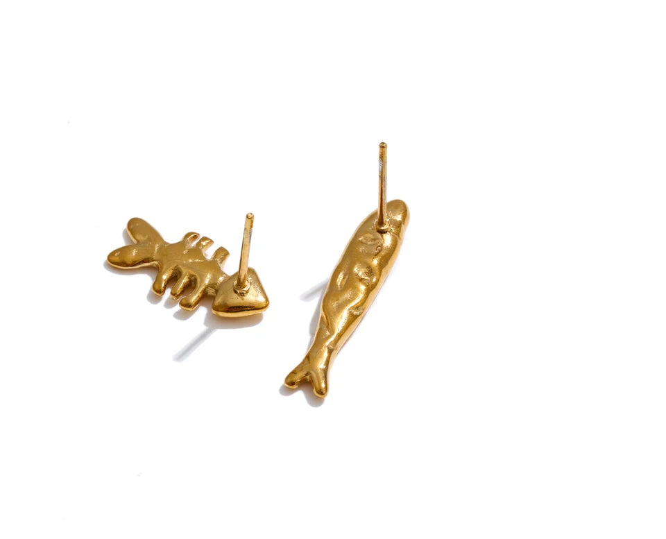 Geometric Earrings — Gold-Plated Stainless Steel · PS1549