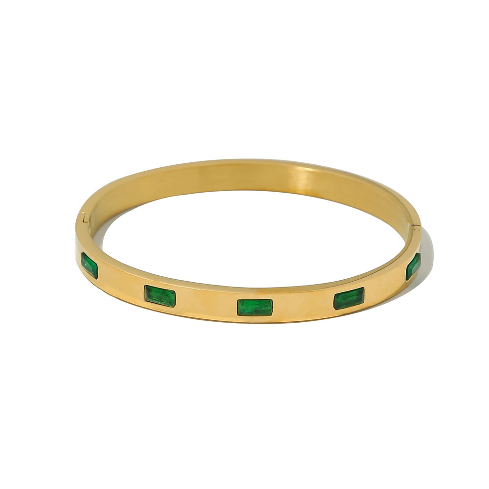 Zircon Crystal Bracelet — 316L Stainless Steel · PS462