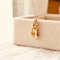 Dance girl bow dance shoes necklace ballet girl pendant cute style Valentine's Day gift collarbone chain color preservation