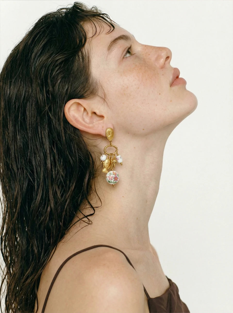 Flower Earrings — Gold-Plated Stainless Steel · PS1661