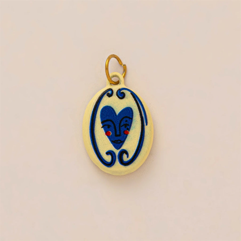 【DIY Pendant】Gold Plated Stainless Steel Oval Charm Pendant - PS012