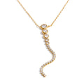 Cubic zirconia geometric necklace in gold-plated stainless steel with cubic zirconia.
