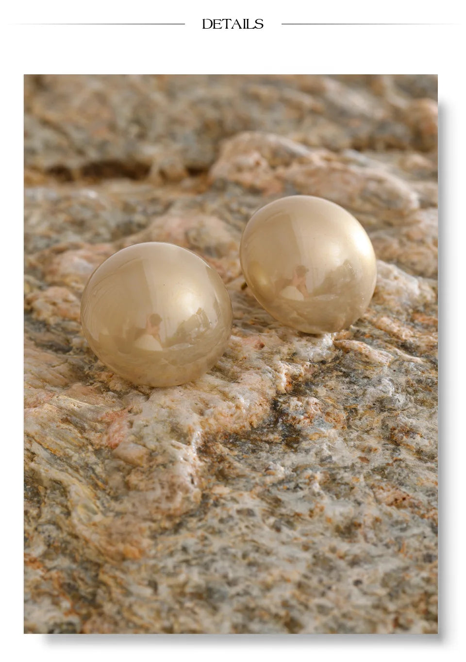 Pearl Geometric Earrings — Gold-Plated Stainless Steel with Pearl · PS1659