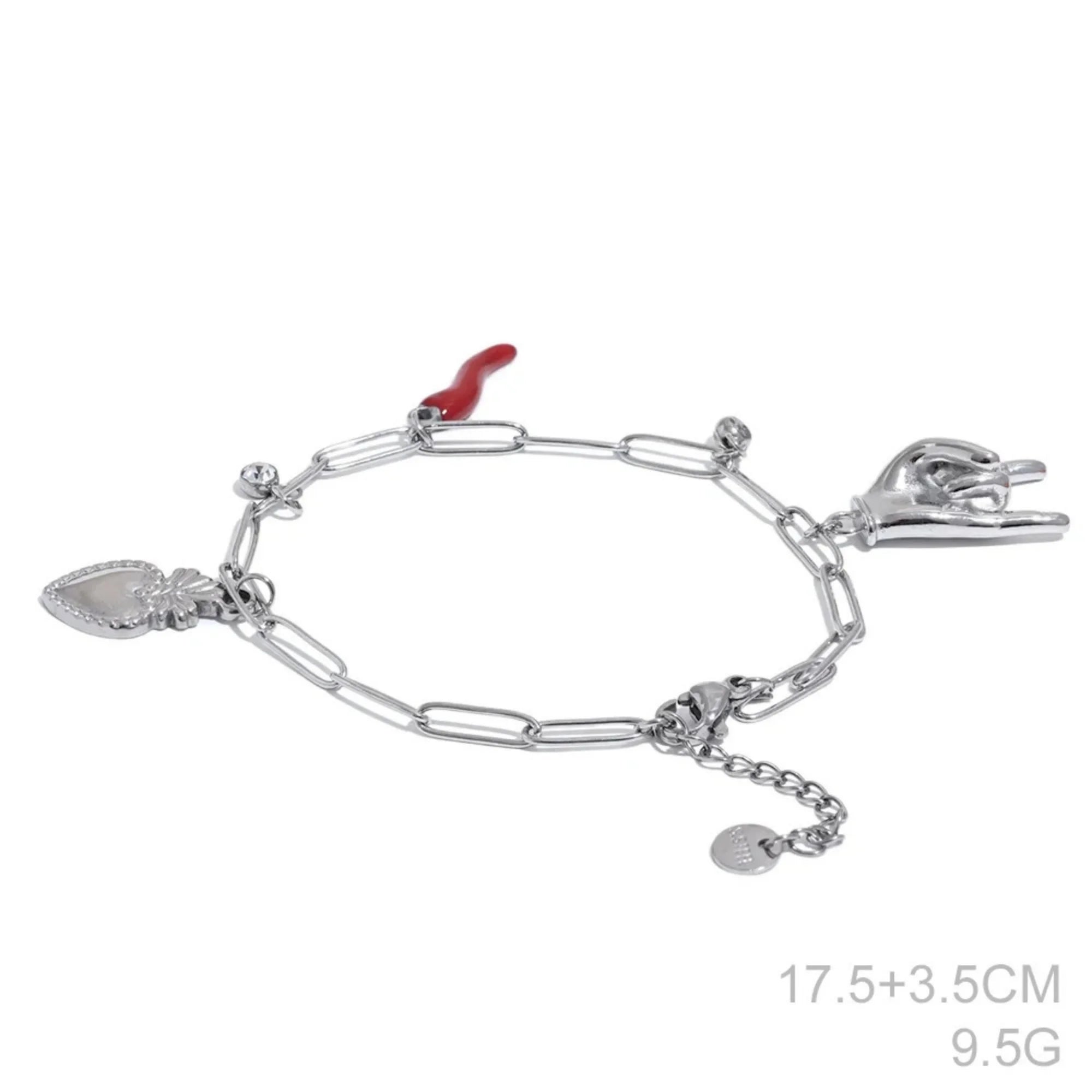 Minimalist Heart Necklace for Women | Red Enamel Pendant | Silver & Gold Stainless Steel Jewelry