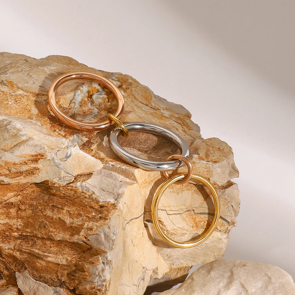 Minimal Stacking Ring Stack — Stainless Steel · PS262