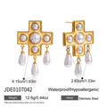 Cross Tassel Earrings — Stainless Steel · PS298