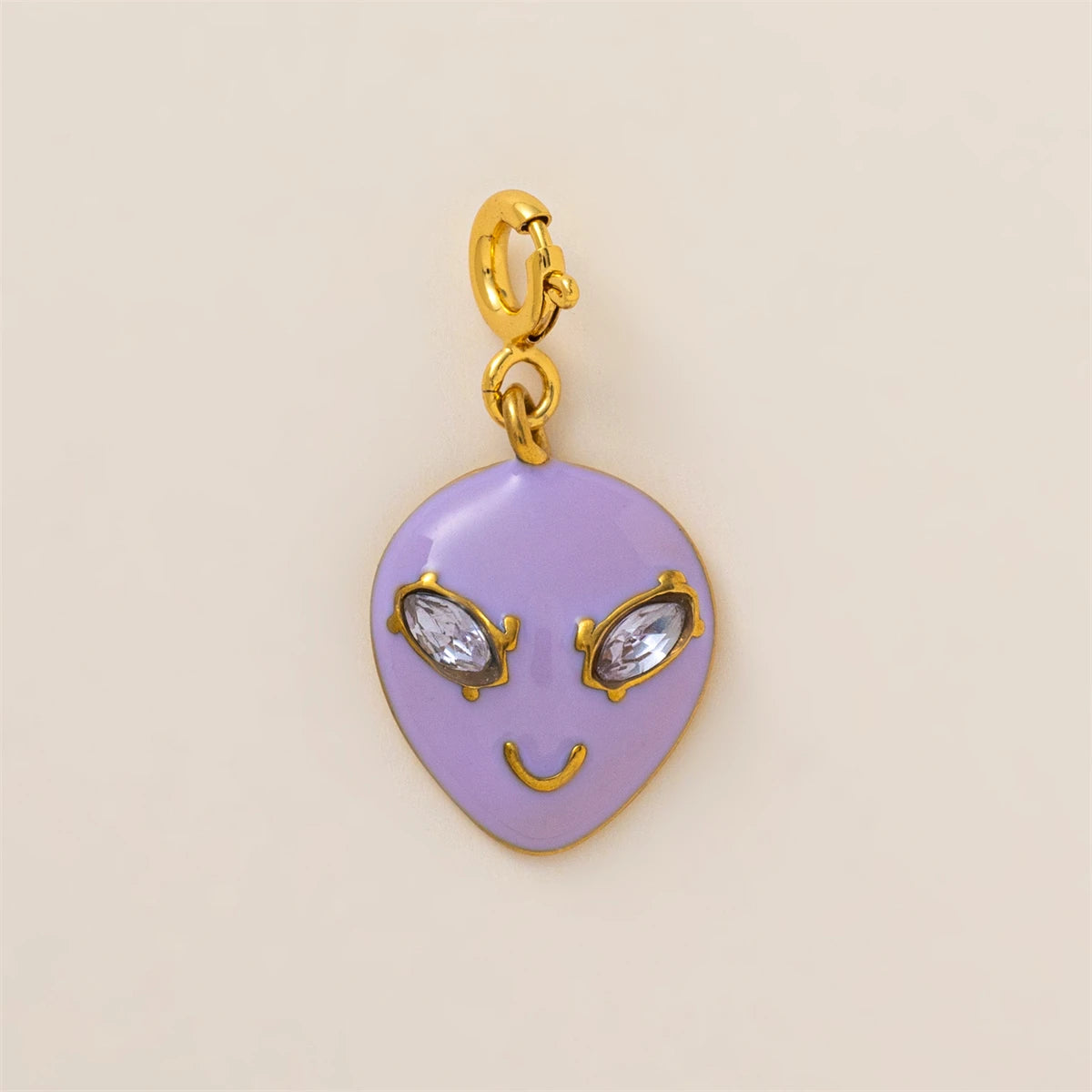 【DIY Pendant】Stainless Steel Zircon Charm Pendant - PS013