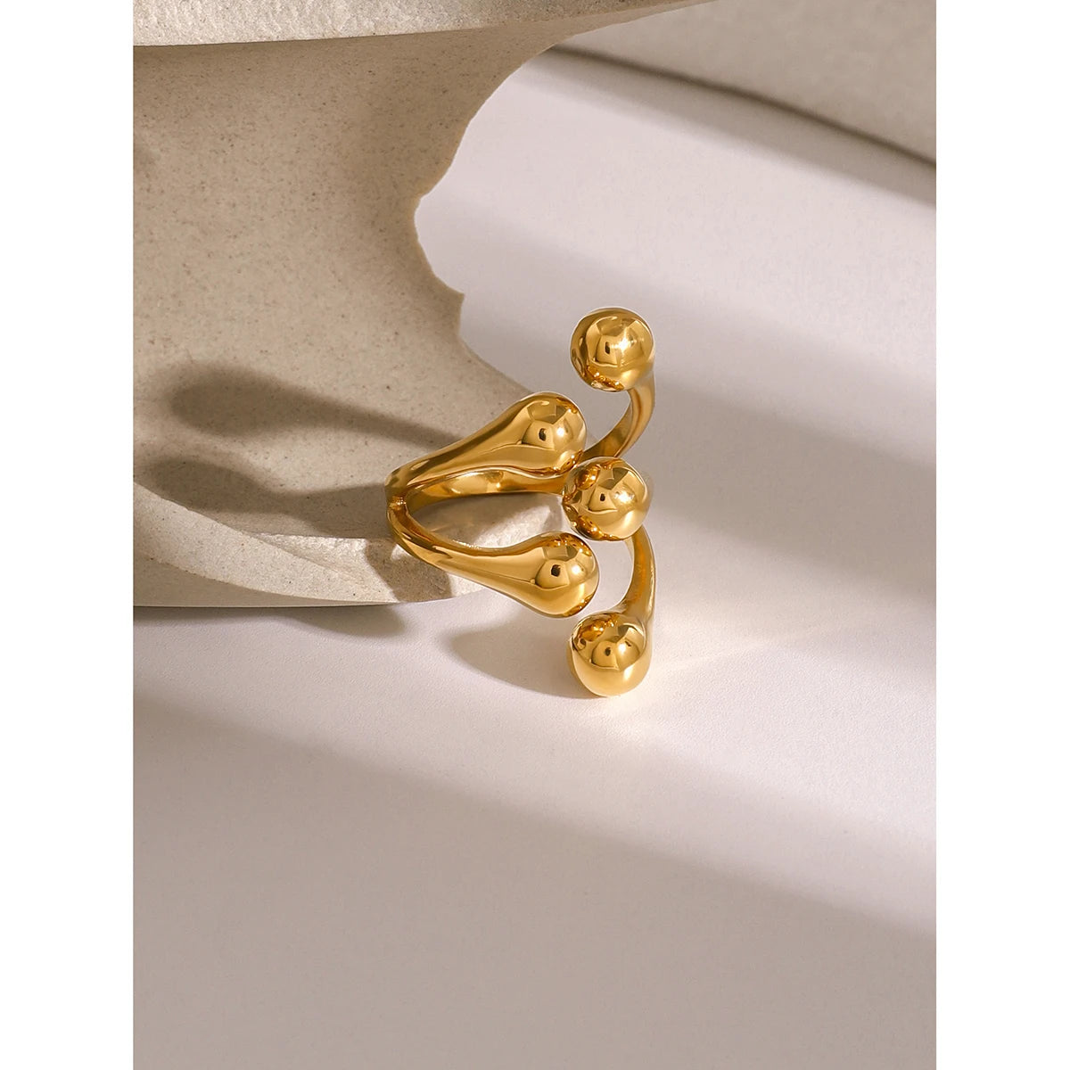 Irregular Open Ring — Stainless Steel · PS321