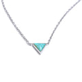 Natural stone geometric necklace in gold-plated stainless steel with natural stone.