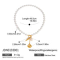 Pearl Shell Charm Necklace — Stainless Steel · PS166