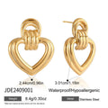 Open Heart Drop Earrings — Stainless Steel · PS066