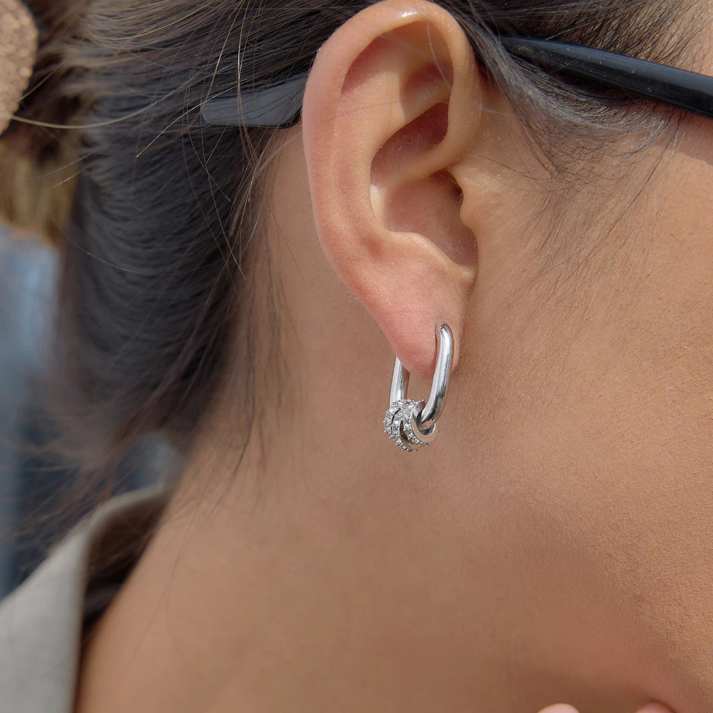 U-Shaped CZ Ear Cuff — Stainless Steel · PS372