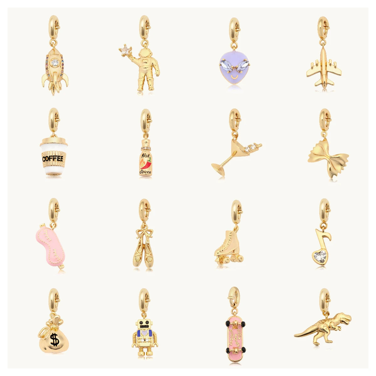 【DIY Pendant】Stainless Steel Zircon Charm Pendant - PS013