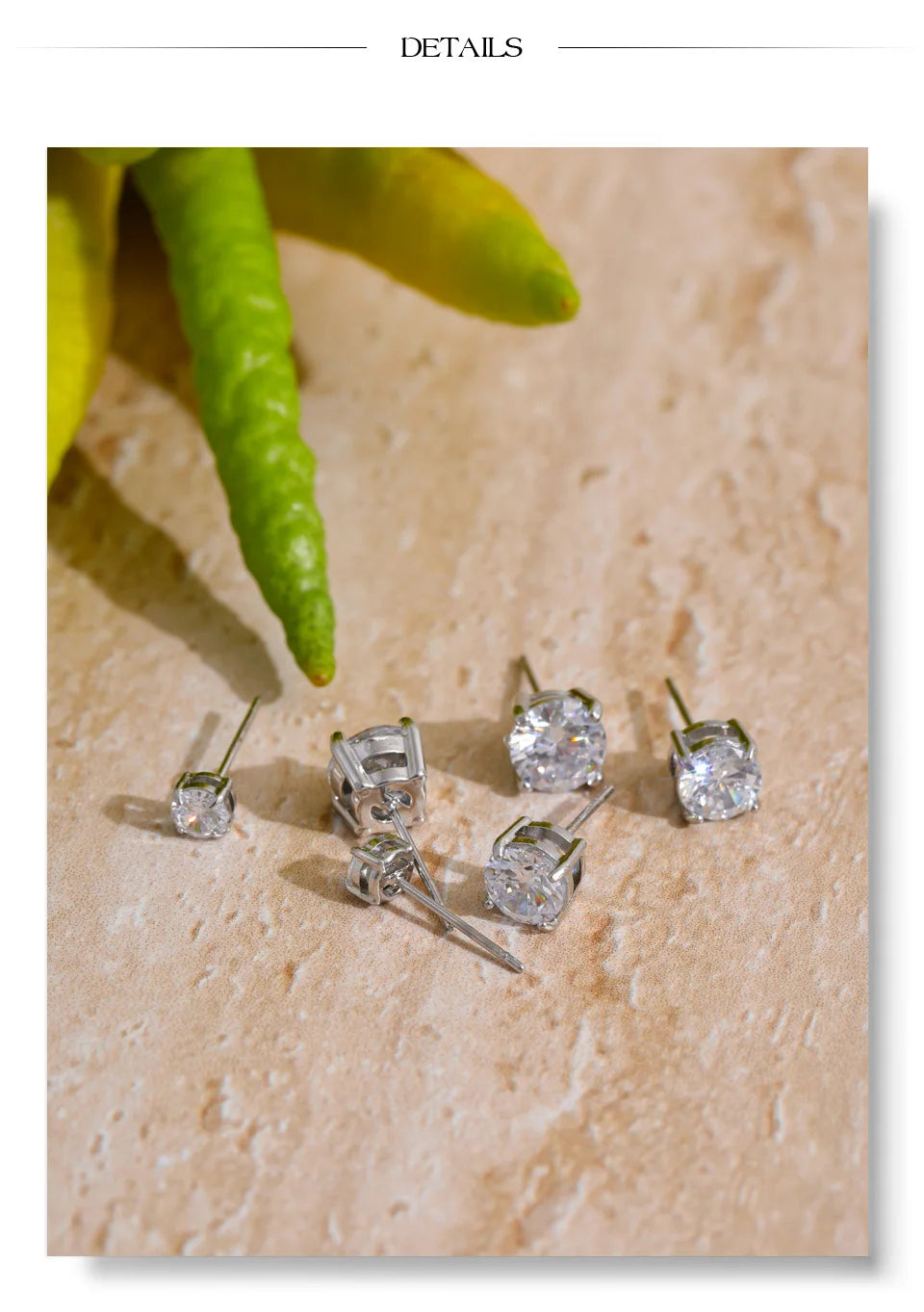 Cubic zirconia geometric earrings in gold-plated stainless steel with cubic zirconia.