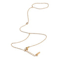 Cubic zirconia geometric chain necklace in gold-plated stainless steel with cubic zirconia.