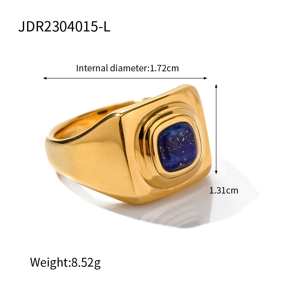 Twisted Croissant Signet Ring — Stainless Steel · PS353